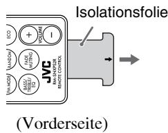 JVC NX-PS2 - Vorbereitung der Fernbedienung - 1