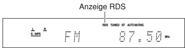 JVC RX-E11S - Verwenden des RDS-Systems (Radiodatensystems) für den Empfang von UKW-Sendern - 2