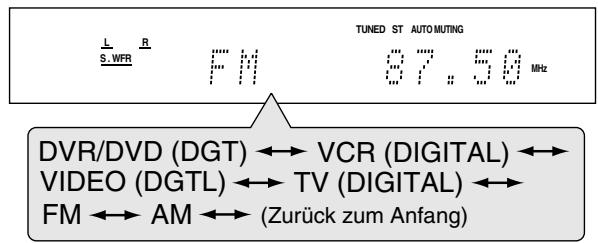 JVC RX-E12B - Auswahlen der Wiedergabesignelle - 1