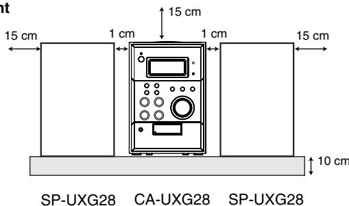 JVC UX-G28 - Vorsicht: Ausreichende Belüftung - 1