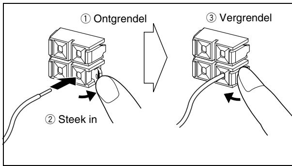 JVC UX-G28 - Aansluten van de luidsprekersnoeren - 1