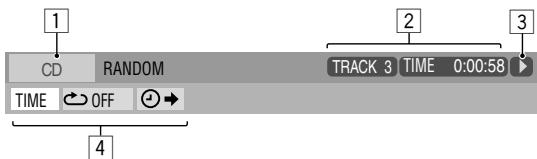 1 CD RANDOM TRACK 3 TIME 0:00:58 TIME OFF 4