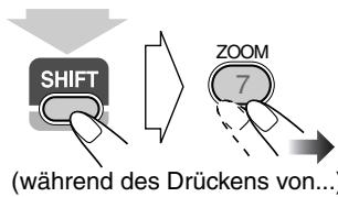 SHIFT (während des Drückens von...) ZOOM 7