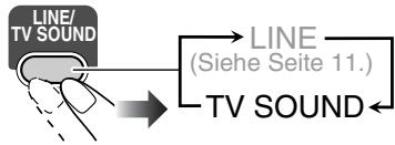 LINE/ TV SOUND LINE (Siehe Seite 11.) TV SOUND