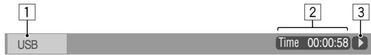 1 USB 2 Time 00:00:58 3