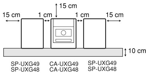 15 cm 1 cm 15 cm 1 cm 15 cm 10 cm SP-UXG49 CA-UXG49 SP-UXG49 SP-UXG48 CA-UXG48 SP-UXG48