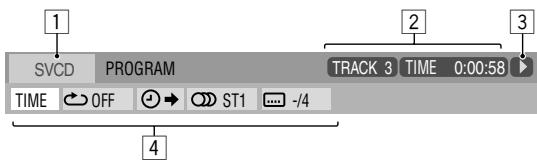 SVCD PROGRAM TRACK 3 TIME 0:00:58 TIME OFF ST1 -/4