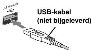 USB MEMORY USB-kabel (niet bijgeleverd)