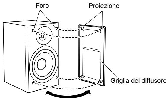 Foro Proiezione Griglia del diffusore