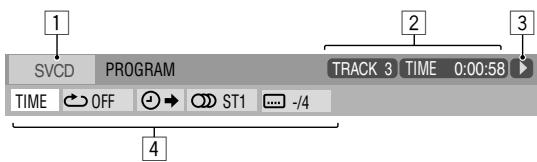 SVCD PROGRAM TRACK 3 TIME 0:00:58 TIME OFF ST1 -/4 4