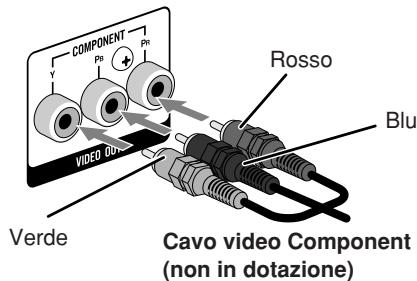 COMPONENT Y Rs Pt VIDEO OUT Verde Rosso Blu Cavo video Component (non in dotazione)