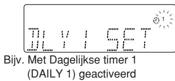 Bijv. Met Dagelijkse timer 1 (DAILY 1) geactiveerd
