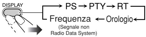 JVC UX-G68 - Per mostrare le informazioni dei segnali Radio Data System - 1