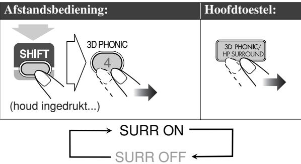 JVC UX-G68 - Gebruik van Surround voor de hoofdtelefoon (Headphone Surround) - 1