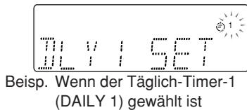 JLL11SET JLL11SET Beisp. Wenn der Täglich-Timer-1 (DAILY 1) gewählt ist