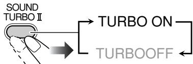 SOUND TURBO II TURBO ON TURBOOFF