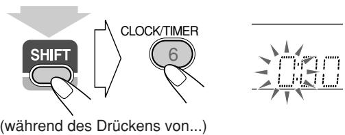 SHIFT CLOCK/TIMER 6 (während des Drückens von...)