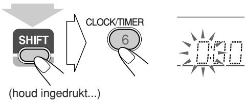 SHIFT CLOCK/TIMER (houd ingedrukt...) 6
