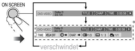 JVC UX-G68 - Die ganze On-Screen-Leiste anzeigen. - 1