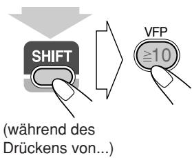 SHIFT (während des Drückens von...) VFP ≥10