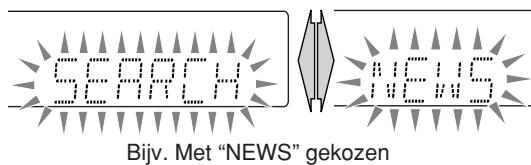SEARCH NEWS Bijv. Met "NEWS" gekozen