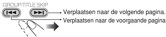 JVC UX-G68 - Naar de volgende of voorgaande pagina van het huidige menu gaan: - 1