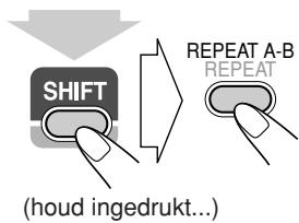 SHIFT REPEAT A-B REPEAT (houd ingedrukt...)