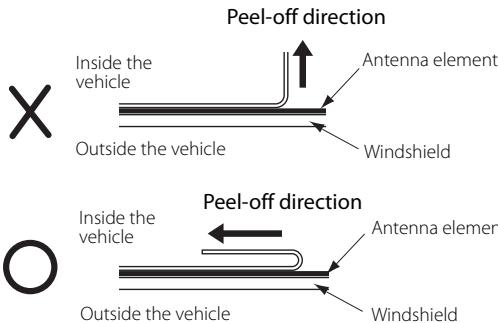 KENWOOD KTC-V300E - Affix each film antenna. - 7