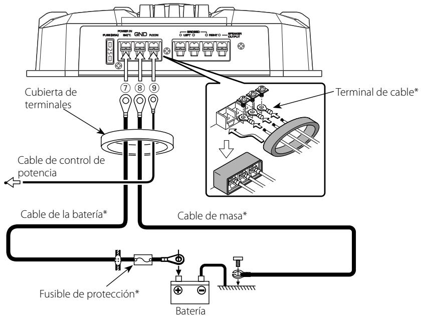 KENWOOD KAC-6202 - Conexión del cable de alimentación - 1