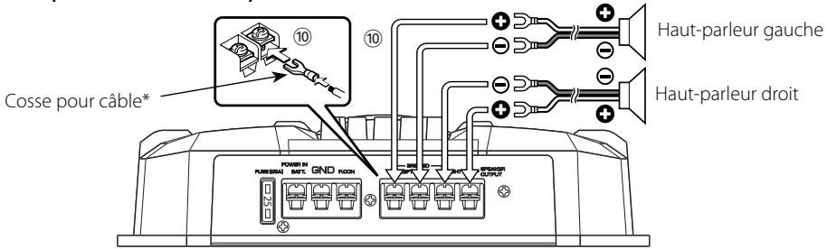 KENWOOD KAC-6202 - ■ Connexion des cables d'haut-parleur - 1
