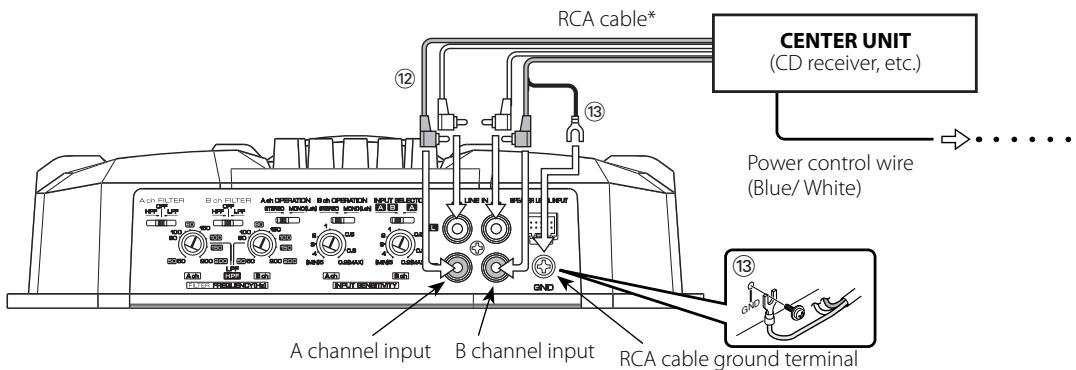 KENWOOD KAC-6402 - (RCA cable Connections) - 1