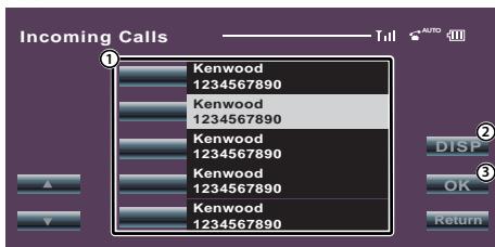 KENWOOD KCA-BT300 - Appeler un numéro présent dans le journal des appels - 1