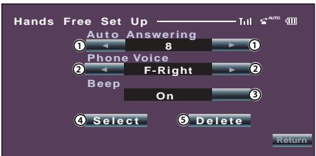 KENWOOD KCA-BT300 - Configuration du téléphone mains libres - 1