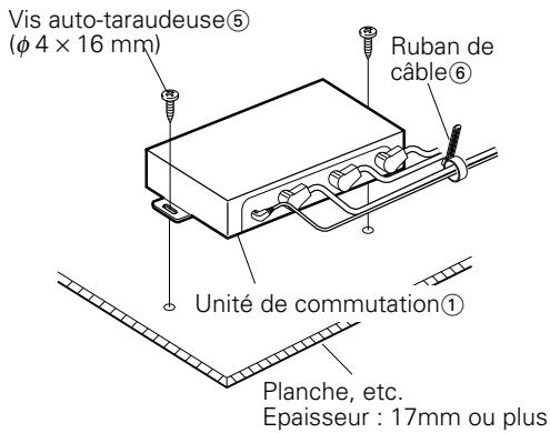 KENWOOD KCA-S210A - Installation de l'unité de commutation avec une planche dans le coffre - 1