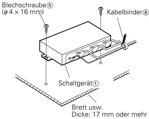 KENWOOD KCA-S210A - ■ Installation der Schalteinheit mit einem Brett im Kofferraum - 1