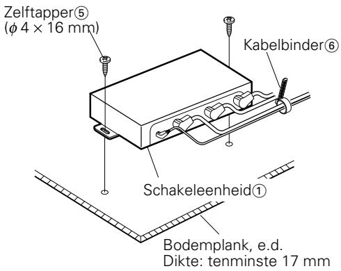 KENWOOD KCA-S210A - Plaatsing van de schakeleenheid op de bodemplank van de kofferbak - 1