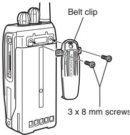 KENWOOD NX-200SE - INSTALLING THE BELT CLIP - 1