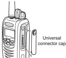 KENWOOD NX-300 - INSTALLING THE CAP OVER THE UNIVERSAL CONNECTOR - 1