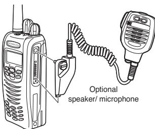 KENWOOD NX-300 - INSTALLING THE (OPTIONAL) SPEAKER/ MICROPHONE OR HEADSET - 1