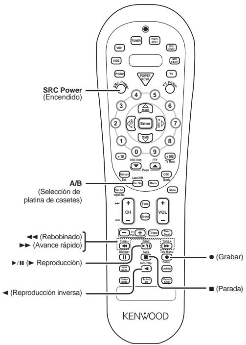 KENWOOD KRF-V6070D - Operaciones de platina de casetes, reproductor de CD y grabadora de MD - 1
