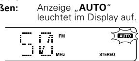 KENWOOD KRF-V6070D - Mit jedem Tastendruck wechselt die Sendereinstellung folgendermaßen: - 2