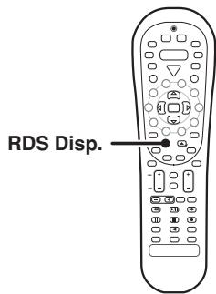KENWOOD KRF-V6070D - Using the RDS Disp. (Display) key - 1
