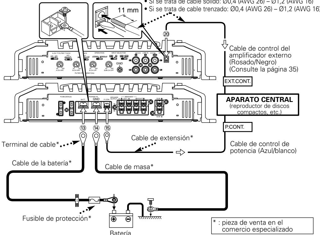 KENWOOD KAC-PS650D - Conexión del cable de alimentación - 1
