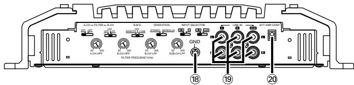 KENWOOD KAC-PS650D - Nombres de los terminales - 2