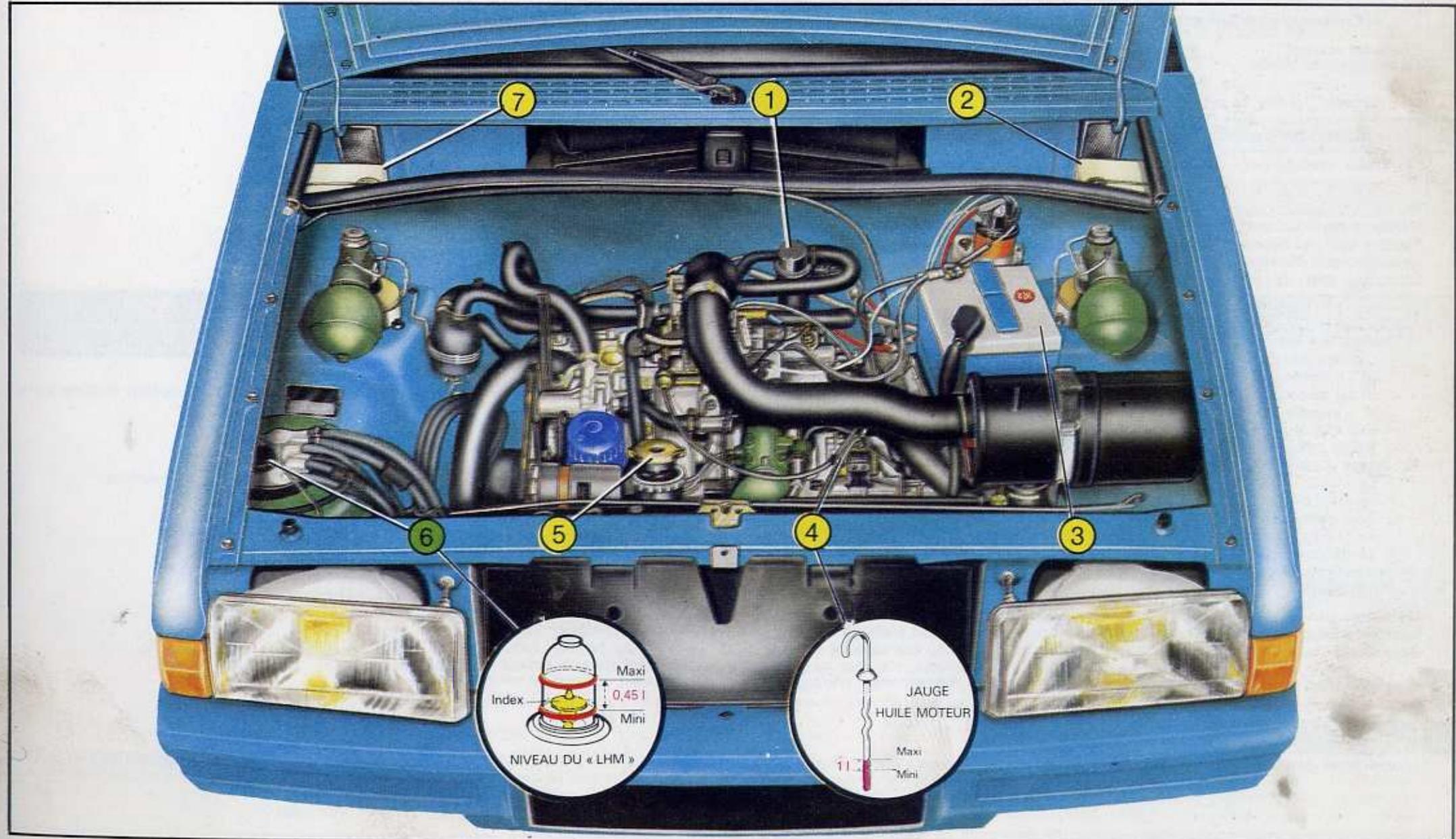 CITROEN BX - Réservoir du lave-glace de lunette arrière suivant équipement - 1