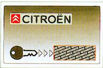 CITROEN BERLINGO 1 2000 - Si la clé n'est pas reconnaue le démarriage est impossible. - 3