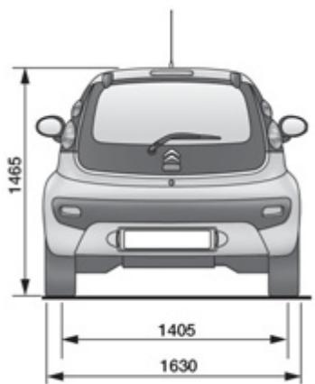 CITROEN C1 2 2012 - Masses (en kg) - 4