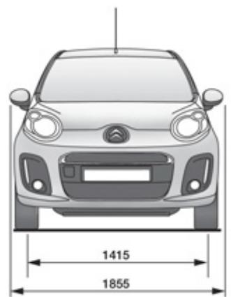 CITROEN C1 2 2012 - Masses (en kg) - 3