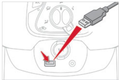 CITROEN C1 2 2014 - Utiliser l'entrée auxiliaire (a/v) (câble audio non fourni) - 1