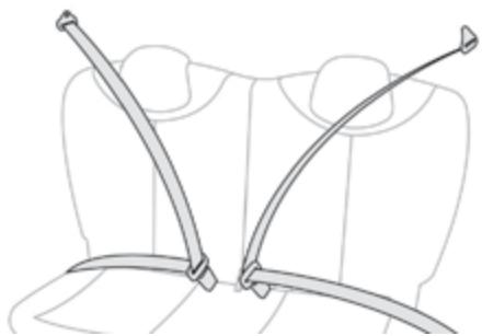 CITROEN C1 2 2014 - Ceintures de sécurité arrière - 1